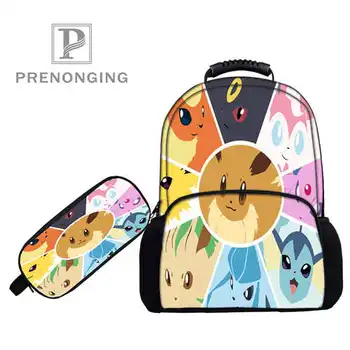 

Custom 17inch eevee Backpacks Pen Bags 3D Printing School Women Men Travel Bags Boys Girls Book Computers Bag#1031-8-Eevee