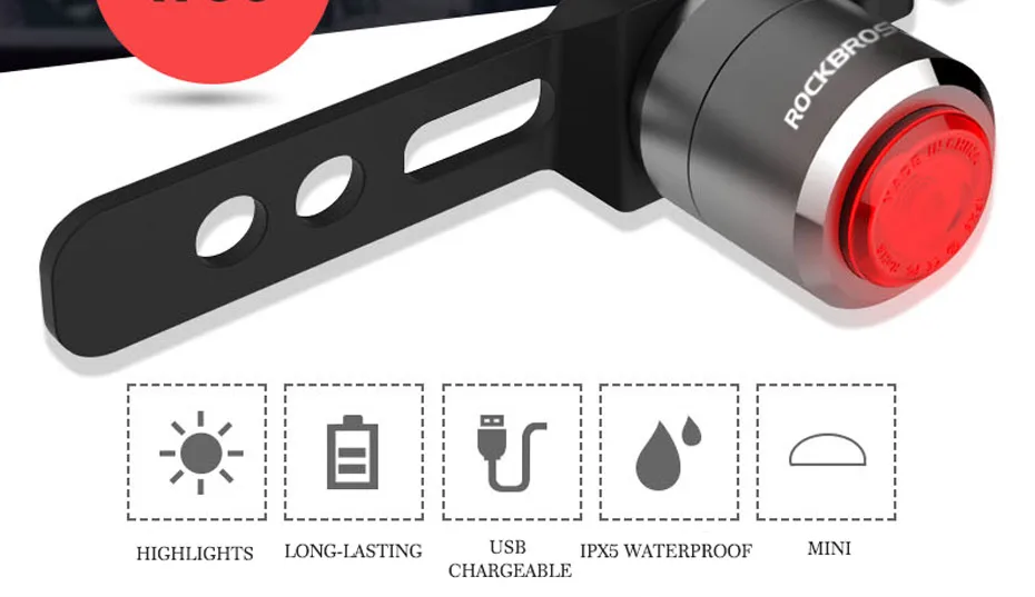 Best ROCKBROS Bike Light LED Bicycle Backlight USB Rechargeable Bike Rear Light Smart Auto Cycling Taillight MTB Warning Safety Lamp 3 Best ROCKBROS Bike Light LED Bicycle Backlight USB Rechargeable Bike Rear Light Smart Auto Cycling Taillight MTB Warning Safety Lamp 3
