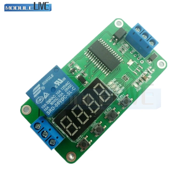 

DC 5V 12V Multifunction Delay Relay PLC Cycle Timer Module Time Switch For Arduino UNO MCU Development Boards