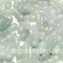 100 шт. восковой белый Класс натуральный драгоценный камень нефрит ваза Форма свободные Бусины 5x9 мм