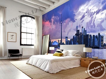 

Custom photo wallpaper, sky Toronto city scenic horizon for the living room bedroom TV background wall Papel de parede