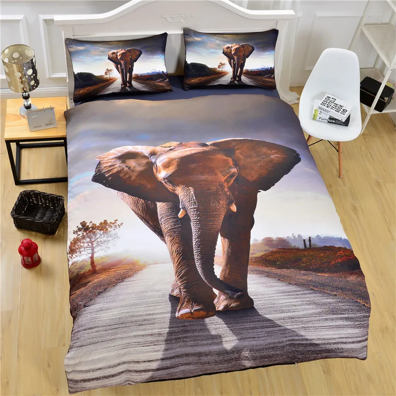 3D Animal Bedspreads Kids Elephant Bedding for Adult Home Bedroom Used