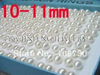

ry00116 50 Pairs 10-10.5mm white pearl stud earring 925silver