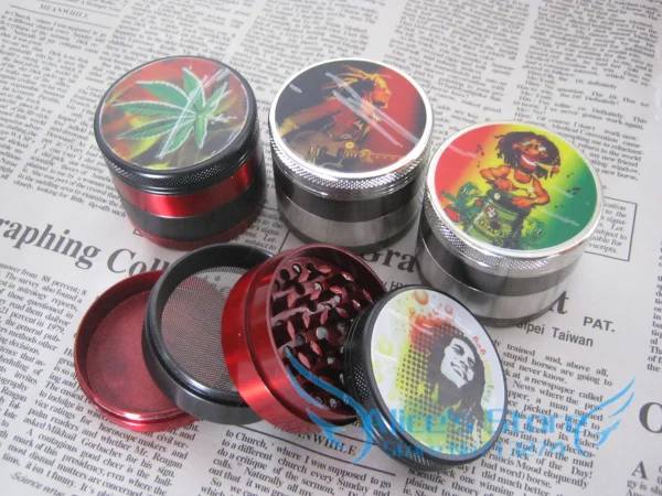 

New 4.8 Cm Metal Grinder For Somking Pipe Smoke HERB / SPICE / GRASS / WEED Tobacco Herb Grinder Prints GR118