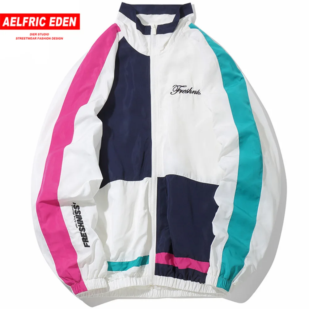 

Aelfric Eden Mens Jackets 2018 Hip-Hop Outwear Autumn Fashion Hit Color Patchwork Casual Streetwear Male Thin Jacket Coat Fs27