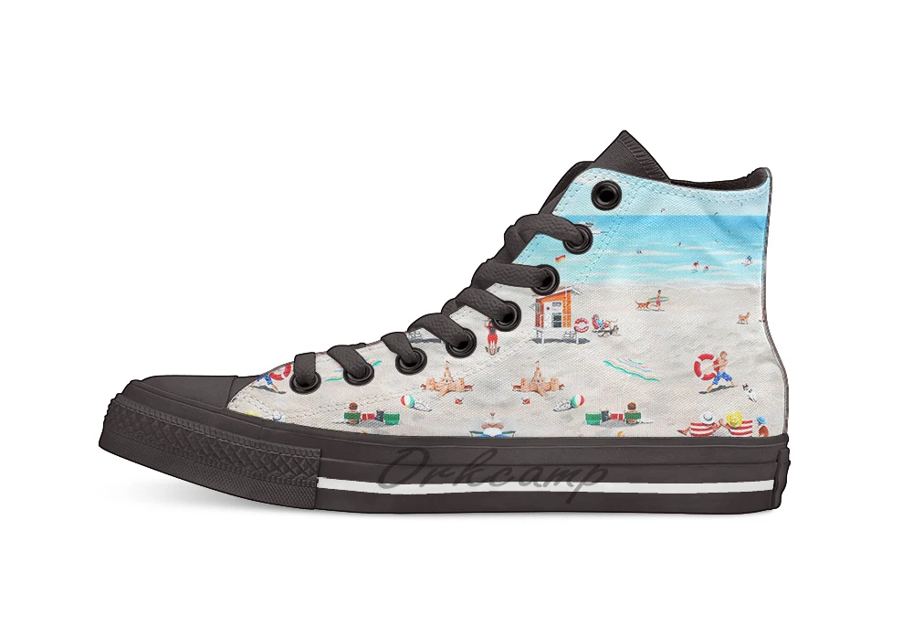 

Dog Day Afternoon Unisex High Top Canvas flat Casual Custom shoes Drop Shipping