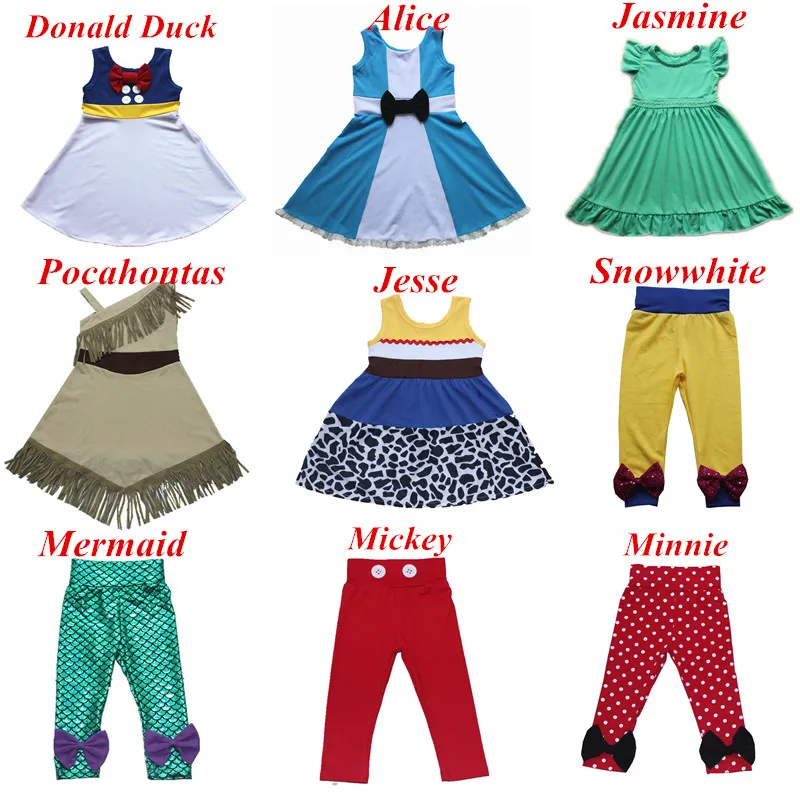 

New Summer Merida Dress Minnie Costume Dresses Moana Belle Mermaid Alice Mickey Party Cosply Dress Wonder Women