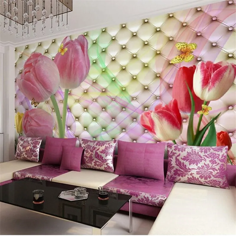 Vergelijk prijzen op wallpaper tulips online winkelen / kopen ... Gezellige woonkamer living rooms
