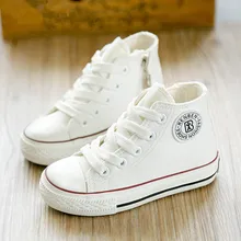 2017 new spring autumn children shoes girls Fashion child canvas shoes boys high shoes baby shoes white sneaker toddler