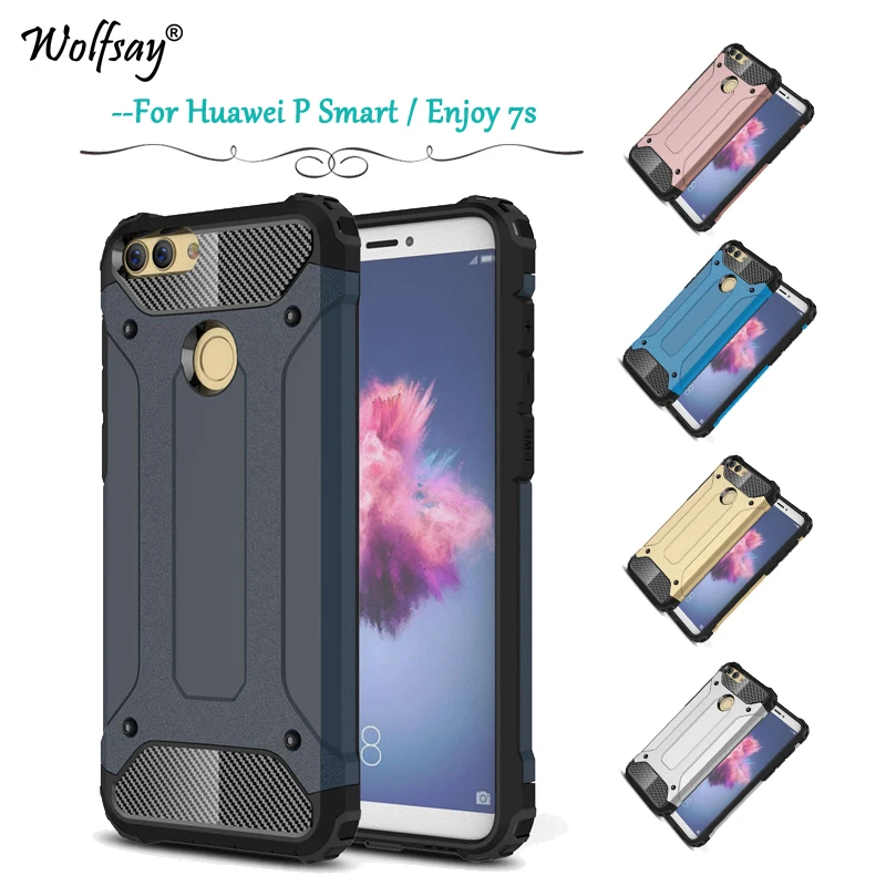 

For Huawei P Smart Case Shockproof Armor Rubber Hard Phone Case For Huawei P Smart Back Cover For Huawei P Smart Enjoy 7S Fundas