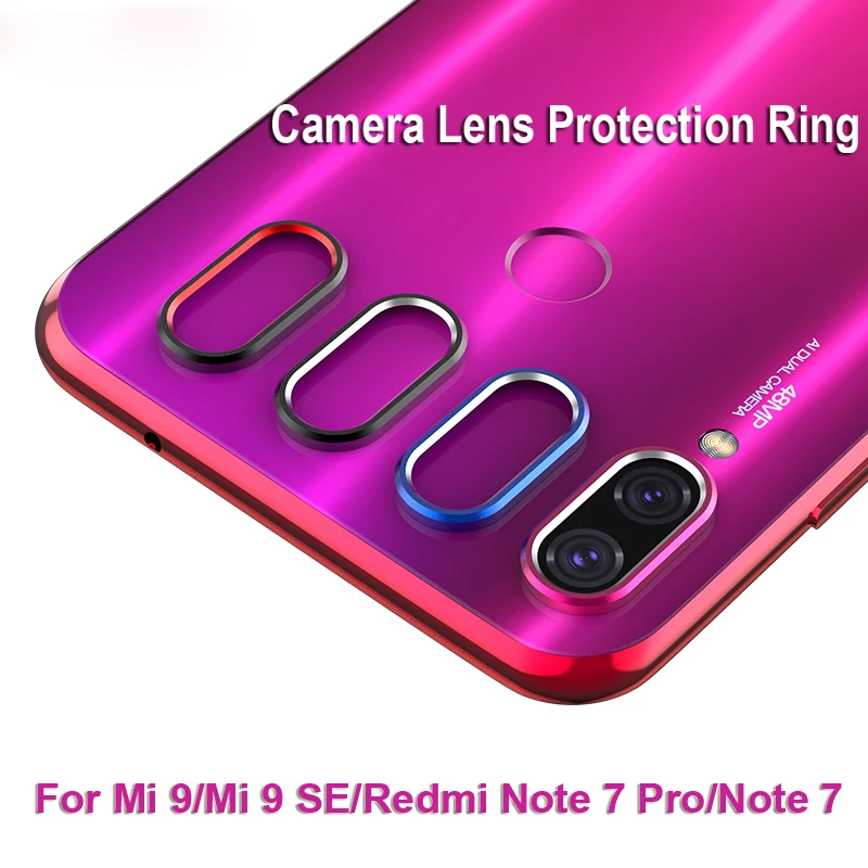 For Xiaomi Mi 9 SE 9SE Metal Rear Camera Lens Protection Ring for RedMi Note 7 Pro Mi9 Note 7 Back Protective Bumper Ring Case
