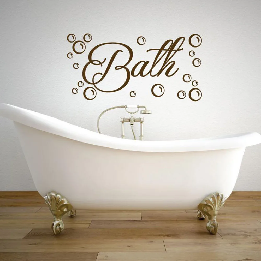 Bathroom Decal Bath bubbles Wall Decals Vinyl Stickers Modern Home Decoration Waterproof Sticker Quotes C038 | Дом и сад
