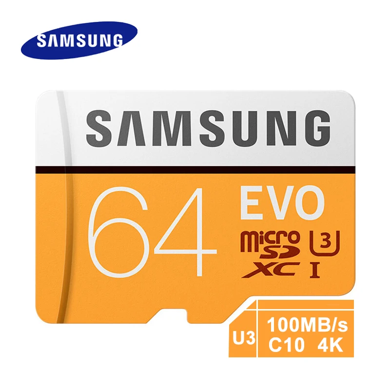 Карта памяти micro sd SAMSUNG 32gb EVO 64GB 128GB класс 10 microSDXC UHS I C10 TF флэш карта 4K UHD с