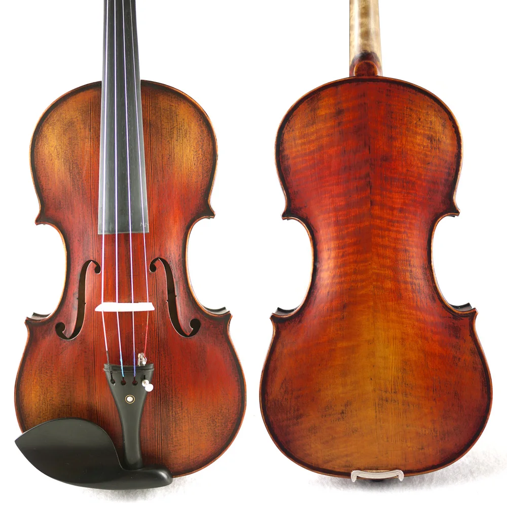 Копия 1715 Stradivarius скрипки#1673, скрипка ручной работы масляного лака, продвинутый уровень, сибирская ель, богатый цвет