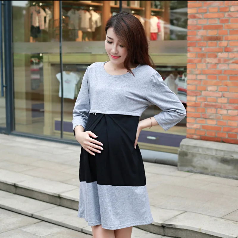 

Maternity Dresses Maternity Clothes for Pregnant Women Autumn Maternity Clothing Pregnancy Dress for Pregnant femme enceinte 156
