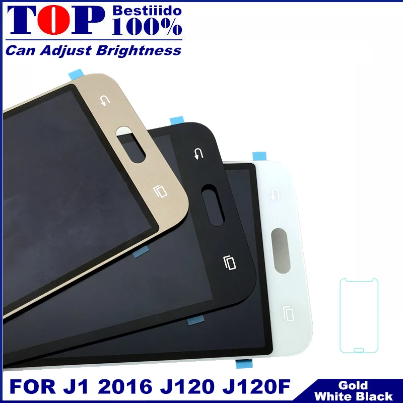 

With Brightness Control For Samsung Galaxy J1 J120 2016 J120F J120H J120M Tested Display Touch Screen Digitizer LCD Replacement