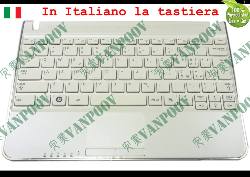 100% Original New Laptop keyboard with Palmrest (+Speaker) for Samsung NP- N210 N220 Italian ITALIANO IT Version - BA75-02520E | Компьютеры