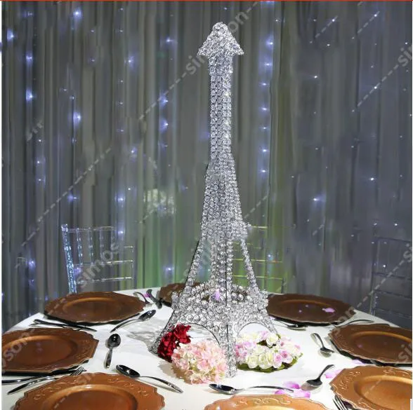 Eiffel Tower Table Decoration Wedding Centerpiece Metal Crystal