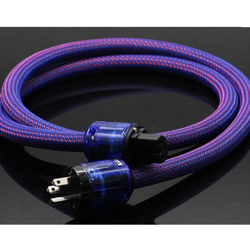 

Hi-End 400 pure Red copper Hifi audio power cord EU/US p-037/P-037E power plug socket connector AMP CD player Audio power cable