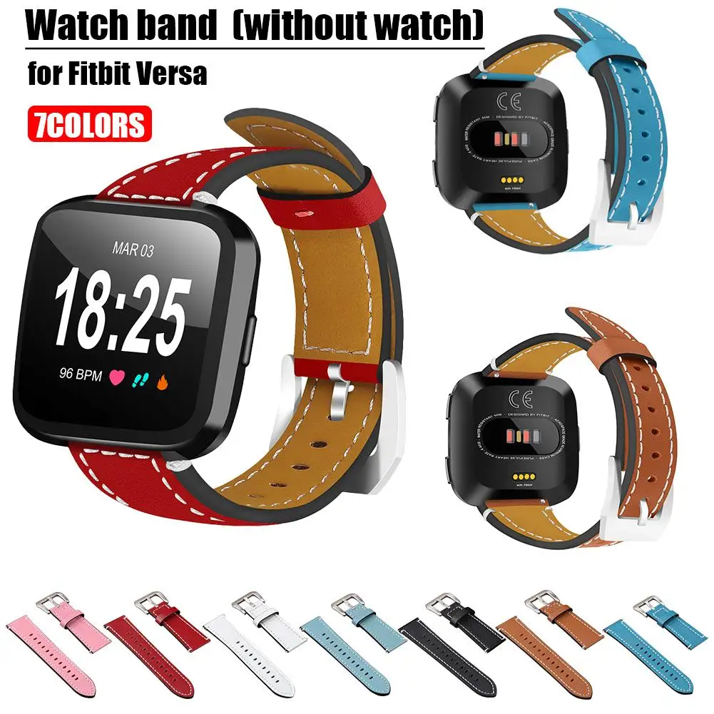 

Watch Band For Fitbit Versa leather Band Accessories Wristband Wrist Strap Smart Watch Strap Soft Replacement Smartwatch Belt