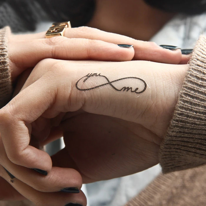

New Arrival Number 8 Shape Black Body Art Stickers Waterproof Removable Temporary Tattoo Sticker for Women Men