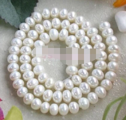

Hot sell ->@@ N614 10x 5x6mm White Freshwater Pearl Rondelle Gem Beads -Top quality free shipping