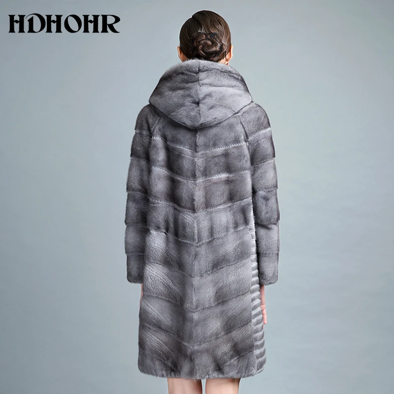 Parkas Épais Femmes Véritable Chaud Femelle D'hiver À Hdhohr Vestes Naturel New De Réel Fourrure Vison Solide 2018 Gray Iron Long Manteaux xq6BwO