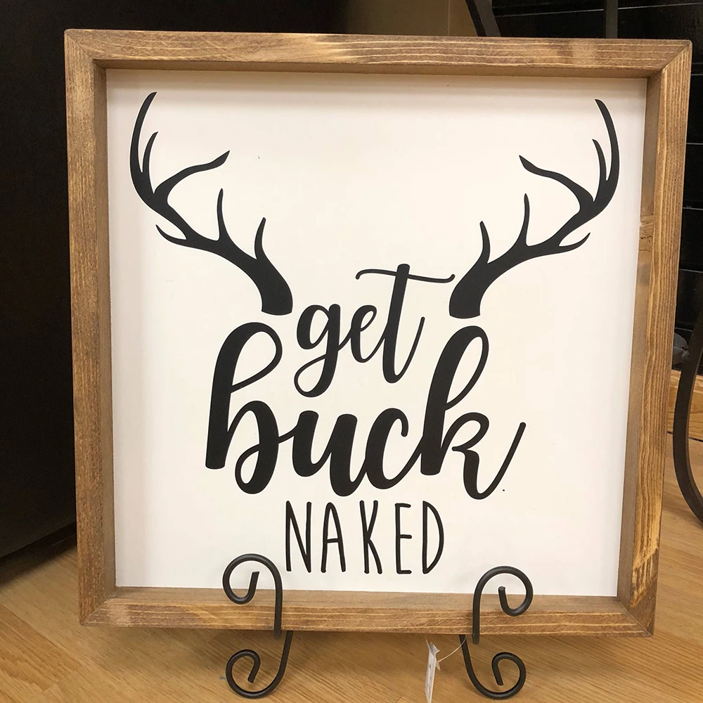 Get Buck Naked Bathroom Wall Glass Decal Bathroom Shower Get Naked Deer Quote Wall Sticker Washing Room Vinyl Home Decor (4)