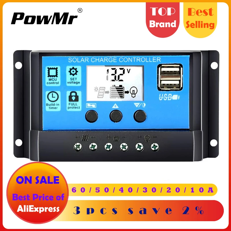 60A/50A/40A/<b>30A</b>/<b>20A</b>/<b>10A</b> 12V 24V Авто за максимальной точкой ...