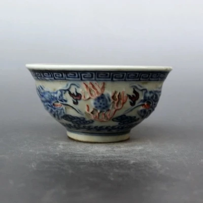 

Jingdezhen antique ceramic dragon dragon ball, soup bowl home decoration B 02