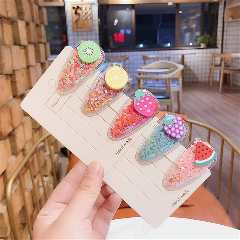 

New Cute Pineapple Fruit Hairpins Transparent Silicone BB Hair Clip For Girls Kids Hair Accessories Headwear Safety Barrettes