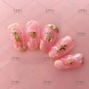 10 unids/lote 3D de aleación de oro Jesús corazón Cruz diosa serie uñas encantos de Metal flor manicura Rosa decoración de la joyería ► Foto 2/6