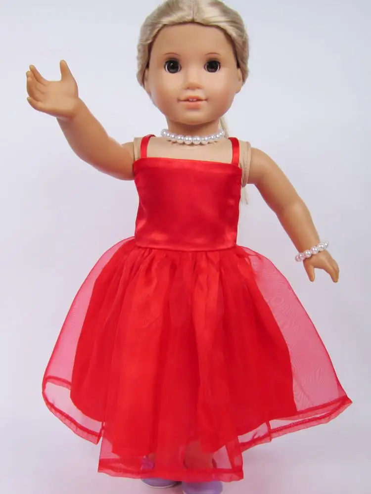 Hot sell 2015 best selling popular red dress clothes for 18" American