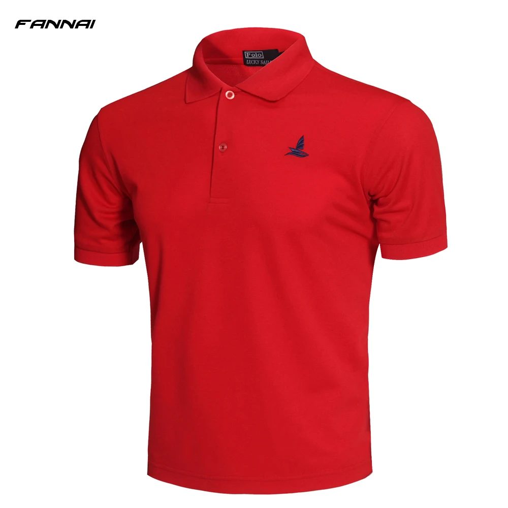 Высокое качество мужские футболки поло рубашки Slim Fit Мужская рубашка с отложным
