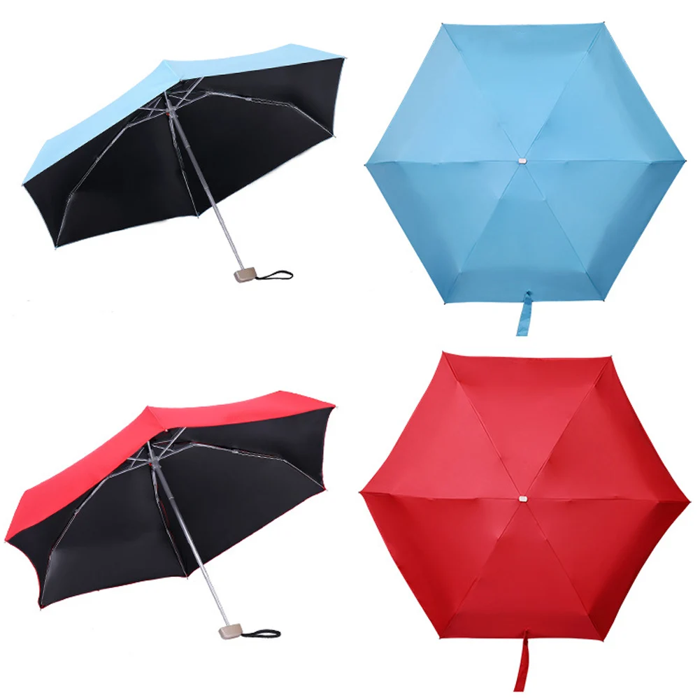 High Quality Mini Compact Sun Rain Travel Umbrella Lightweight Portable with 95% UV Protecting VE | Дом и сад