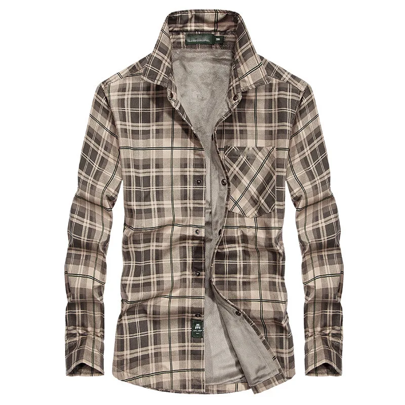 Flannel Shirt Plus Men Winter Shirts Velvet Male christmas Shirt Men's Plaid Warm Camisas Long Sleeve Winter Slim Dress Shirt Flannel Shirt Plus Men Winter Shirts Velvet Male christmas Shirt Men's Plaid Warm Camisas Long Sleeve Winter Slim Dress Shirt