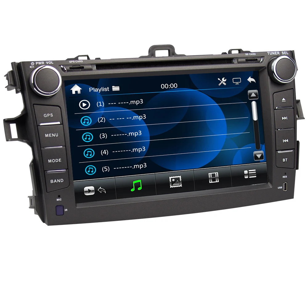 Автомобильный dvd плеер Eunavi 2 din для Toyota Corolla 2007 2008 2009 2010 2011 2din 8 дюймов стерео с GPS