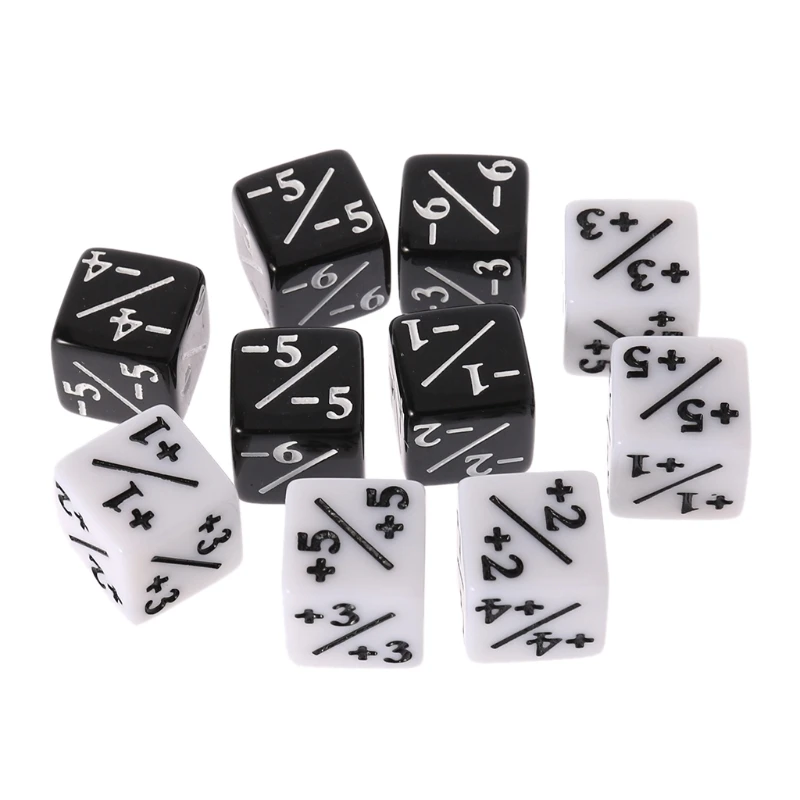 

10 Pcs/set Math Fraction Dices Six Sided D6 Dice For Kids Children Number Learning