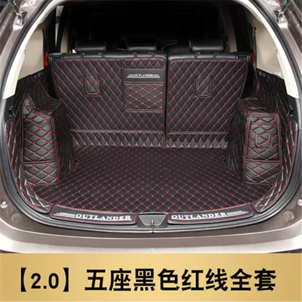 Автомобильные аксессуары PU все окружены 5 мест, 7 мест, коврики для багажника, коврики для Mitsubishi Outlander 2013- автостайлинг - Цвет: 5 seats   2.0