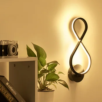 

8-shaped LED Wall Lamps Nordic Headboard Wall Lamps Living Room Restaurant Corridor CLH@8