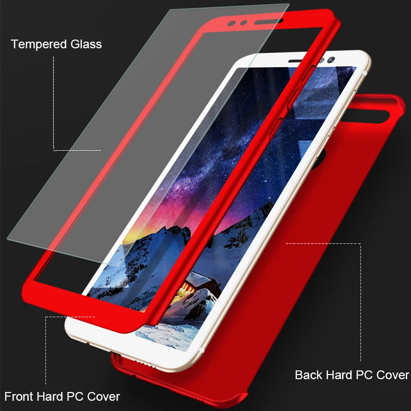 360 Glass Case for Honor 7A 7C 6C Pro 5X 6X 7X Case for Huawei Y5 Y6 Y7 Prime Y9 P Smart Cover for Honor 10 Light 8 9 Lite