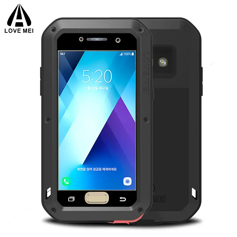 For Samsung Galaxy A5 2017 Case Love Mei Powerful Armor Shockproof Aluminum Cover |