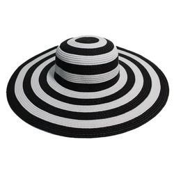 One Piece Cap New Korean Classic With Stripes Flat Hats Along the Beach Straw Hat One Piece Cap New Korean Classic With Stripes Flat Hats Along the Beach Straw Hat