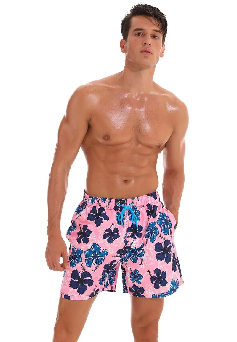 Обшитые мужские шорты одежда для плавания дышащие спортивные мужские шорты для плаванья пляжные шорты с принтом летние шорты для плавания Большие размеры 3XL