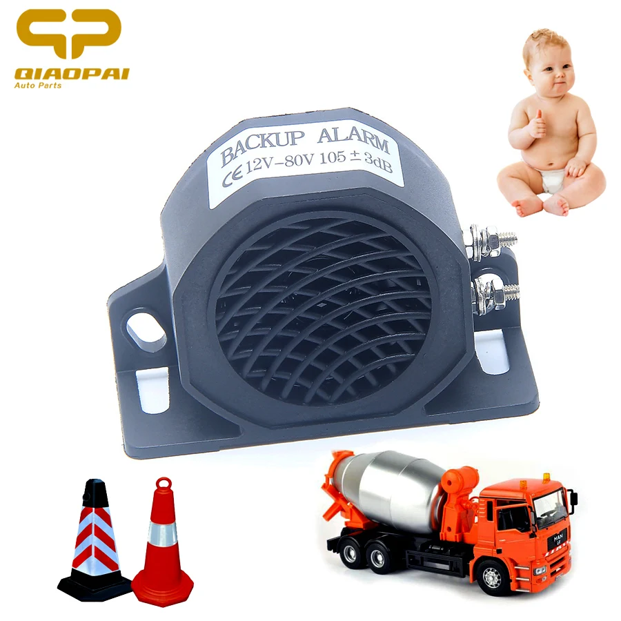 

Universal Reverse Alarm Horn 12V-80V Security Alarm 105DB loud Sound Waterproof Backup Alarm Trailer Truck Reversing Alarm Sound