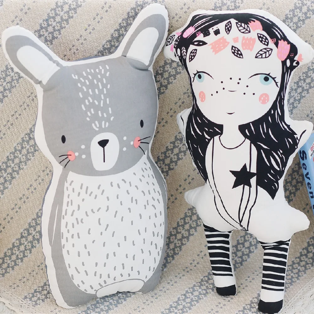 Unicorn Kartun Hewan Beruang Kelinci Fox Rainbow Gadis Bantal Bantal