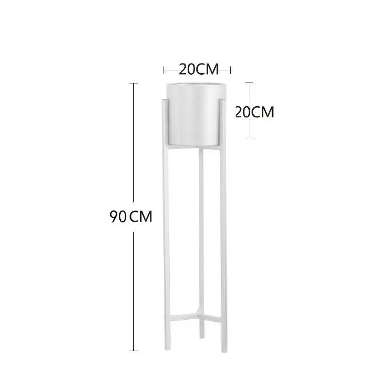 Скандинавский кованый Цветочный Стенд, аксессуары для украшения дома, напольный металлический цветочный горшок, креативный горшок для суккулентов - Цвет: L