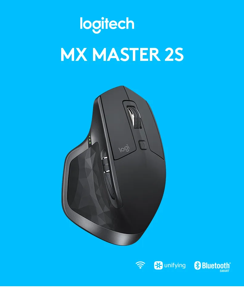 Беспроводная bluetooth-мышь logitech MX Master2S для бизнеса, офиса, дома, двухрежимное соединение, отличное сочетание bluetooth-мыши