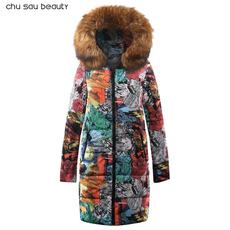 Новая модная зимняя женская куртка, пальто с воротником из искусственного меха, женские парки, Брендовая женская куртка с хлопковой подкладкой CY1629BK