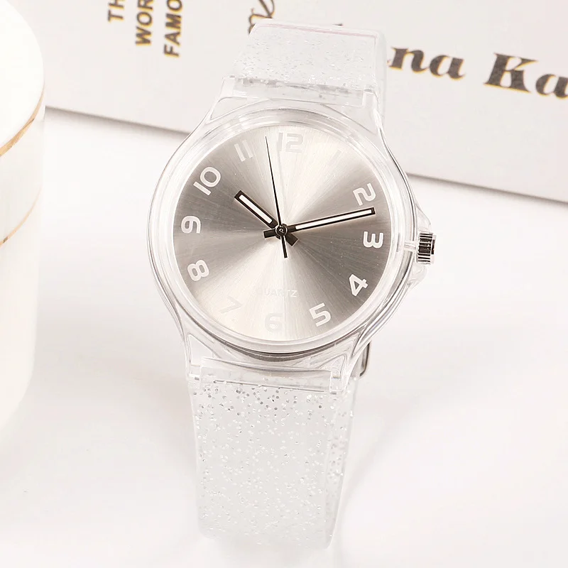 

High Quality Harajuku Fashion Jelly Silicone Transparent Plastic Women Watches Lovely Mori Girl Retro Ladies Dress Watch Hot